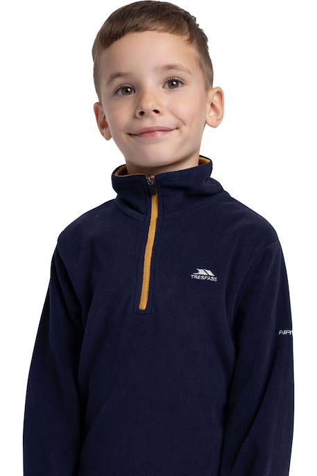Polaire col zippé garçon etto Bleu marine+Gris 3 - vertbaudet enfant 