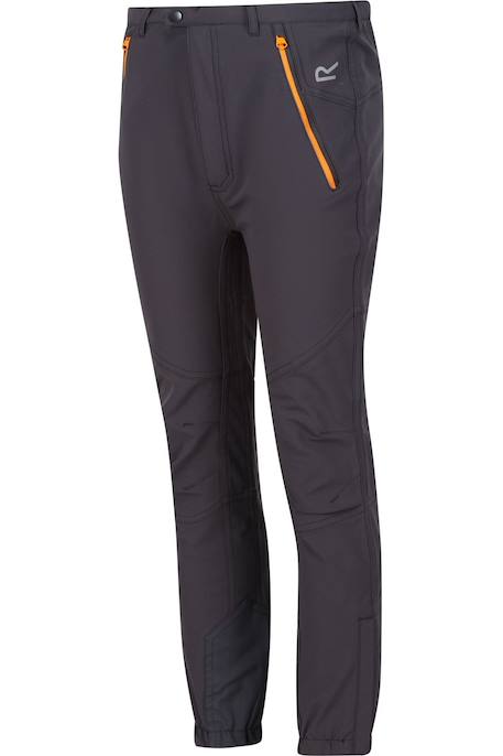 Pantalon polyester tech mountain Gris phoque / orange clair+Noir / cendre 1 - vertbaudet enfant 