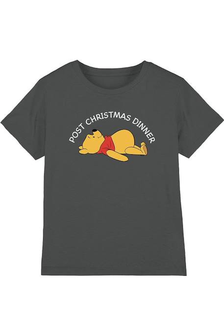 T-shirt coton Noel  winnie l'ourson christmas dinner Charbon 1 - vertbaudet enfant 