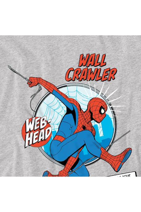 T-shirt coton wall crawler Gris chiné 3 - vertbaudet enfant 