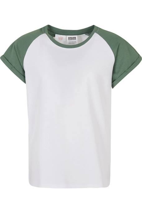 T-shirt synthétique Blanc / vert sauge 1 - vertbaudet enfant 