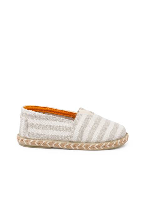 Espadrilles rayures style camping bande élastique Bleu+Écru+Vert 7 - vertbaudet enfant 