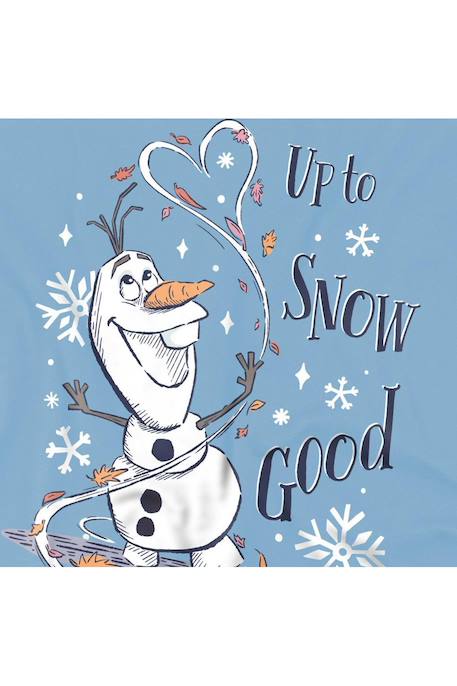 T-shirt coton la reine des neiges up to snow good Bleu ciel 3 - vertbaudet enfant 
