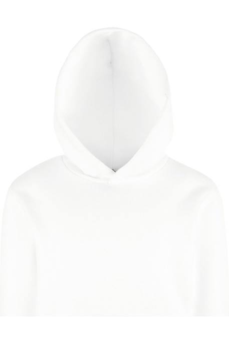Sweat à capuche coton premium Blanc+Gris chiné 2 - vertbaudet enfant 