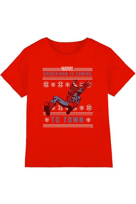 Garçon-T-shirt de noël Spiderman coton