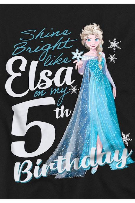 T-shirt elsa coton la reine des neiges bright like elsa Noir 3 - vertbaudet enfant 