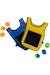 Ballon de dodgeball  quickdodge Jaune / bleu 2 - vertbaudet enfant 