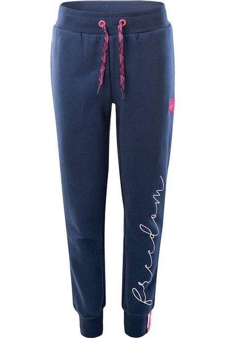Pantalon de jogging coton lania Bleu foncé+Framboise 1 - vertbaudet enfant 