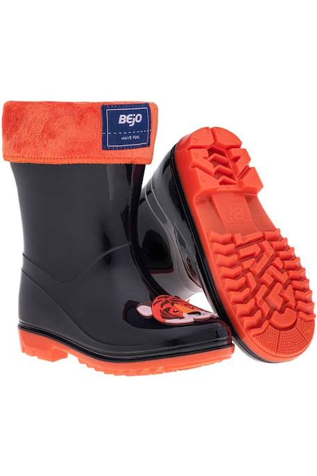 Bottes de pluie  frise Saphir foncé / orange 6 - vertbaudet enfant 