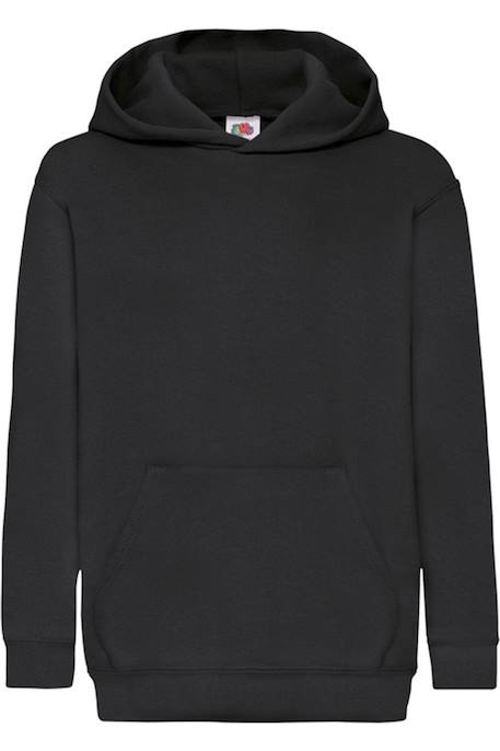 Sweat à capuche coton Blanc+Bleu marine sombre+Bleu roi+Gris chiné+Noir+Rouge 13 - vertbaudet enfant 
