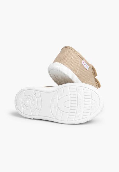 Baskets en toile avec scratchs pour enfant Blanc+Bleu denim+Bleu marine+Gris+Jaune+Sable+Vert fougère 32 - vertbaudet enfant 