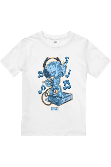 Fille-T-shirt motif bébé groot avec casque audio coton