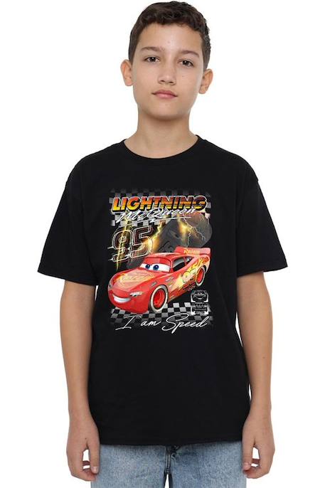 T-shirt motif flash mcqueen am speed coton cars i am speed Noir 4 - vertbaudet enfant 