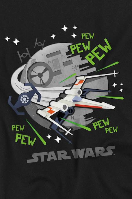T-shirt motif aile-x coton star wars pew pew Noir 3 - vertbaudet enfant 