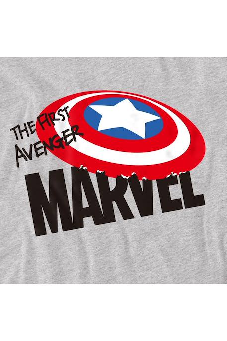 T-shirt coton first avenger Gris chiné 3 - vertbaudet enfant 