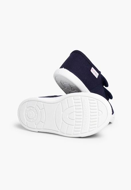 Baskets en toile avec scratchs pour enfant Blanc+Bleu denim+Bleu marine+Gris+Jaune+Sable+Vert fougère 15 - vertbaudet enfant 