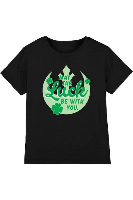 T-shirt garçon coton - Star Wars luck rebel saint-patrick Noir 1 - vertbaudet enfant 
