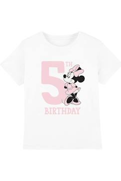 Garçon-T-shirt, polo, sous-pull-T-shirt 5ème anniversaire motif minnie mouse coton disney