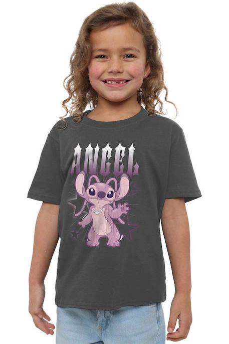 T-shirt coton Angel Stitch Charbon 4 - vertbaudet enfant 