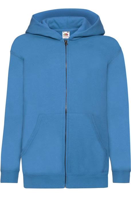 Veste à capuche coton classic Azur+Bleu marine sombre+Bleu roi+Bordeaux+Gris chiné+Noir+Rouge+Vert bouteille 1 - vertbaudet enfant 