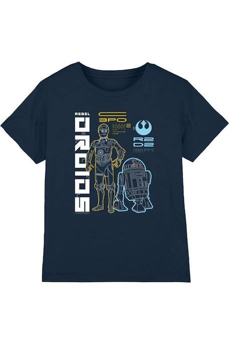 T-shirt coton star wars rebel droids Bleu marine 1 - vertbaudet enfant 