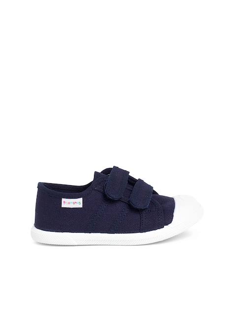 Baskets en toile avec scratchs pour enfant Blanc+Bleu denim+Bleu marine+Gris+Jaune+Sable+Vert fougère 13 - vertbaudet enfant 