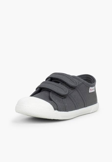 Baskets en toile avec scratchs pour enfant Blanc+Bleu denim+Bleu marine+Gris+Jaune+Sable+Vert fougère 20 - vertbaudet enfant 