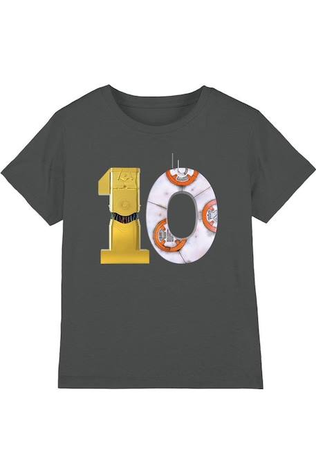 T-shirt motifs c-3po et bb-8 coton star wars 10 Charbon 1 - vertbaudet enfant 