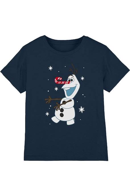 T-shirt olaf coton la reine des neiges Bleu marine 1 - vertbaudet enfant 