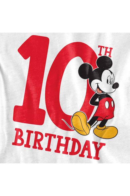 T-shirt 10ème anniversaire motif mickey mouse coton disney Blanc 3 - vertbaudet enfant 