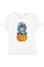 T-shirt motif citrouille et croquis coton Blanc 1 - vertbaudet enfant 