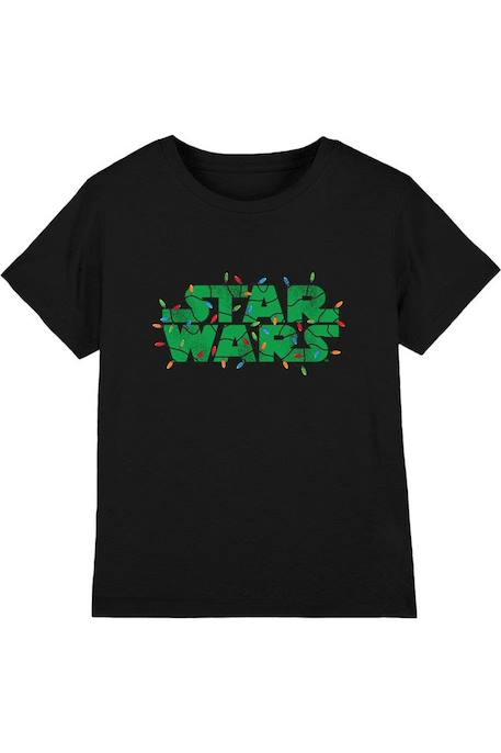 T-shirt motifs logo et lumières de noël coton star wars Noir 1 - vertbaudet enfant 