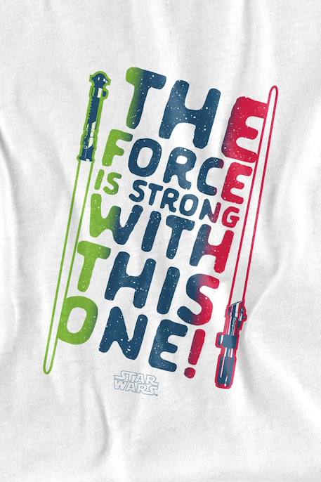 T-shirt manches courtes coton star wars force is strong Blanc 3 - vertbaudet enfant 