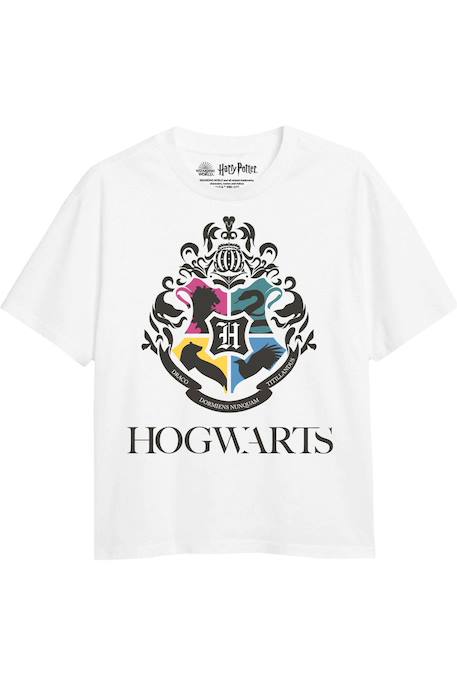 Fille-T-shirt motif maisons de poudlard- coton harry potter