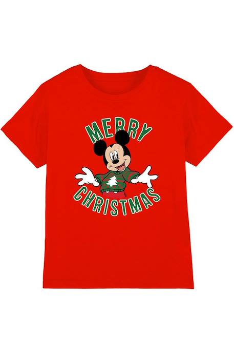 T-shirt de noël motif mickey mouse coton disney Rouge 1 - vertbaudet enfant 