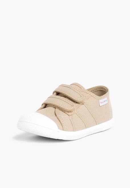 Baskets en toile avec scratchs pour enfant Blanc+Bleu denim+Bleu marine+Gris+Jaune+Sable+Vert fougère 31 - vertbaudet enfant 