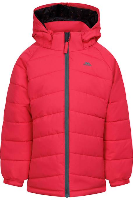 Doudoune polyester amira Fraise+Gris foncé+Vert sombre 1 - vertbaudet enfant 