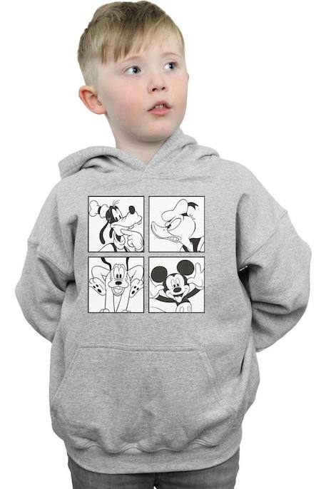 Sweat à capuche coton disney Gris chiné 2 - vertbaudet enfant 