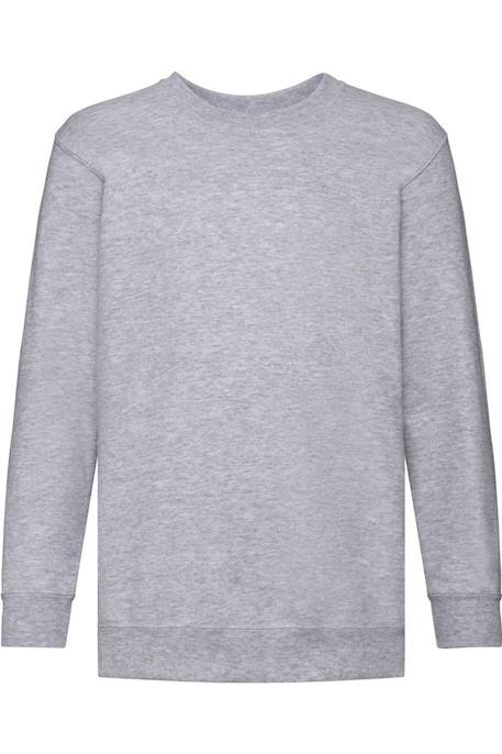 Sweat coton classic Blanc+Gris chiné 4 - vertbaudet enfant 
