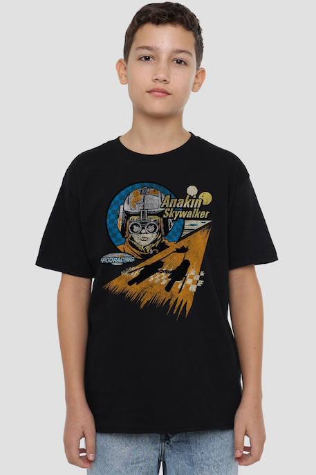 T-shirt garçon coton - Star Wars anakin skywalker Noir 4 - vertbaudet enfant 