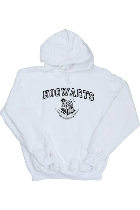 Sweat à capuche coton harry potter hogwarts Blanc 1 - vertbaudet enfant 