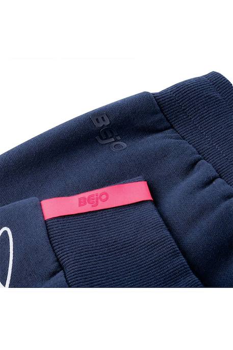 Pantalon de jogging coton lania Bleu foncé+Framboise 4 - vertbaudet enfant 