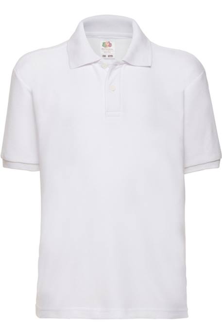 Polo polyester 65/35 Blanc 1 - vertbaudet enfant 