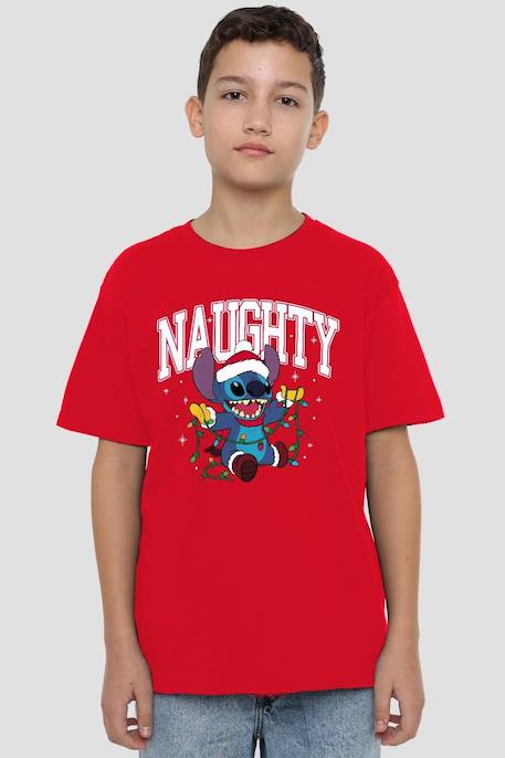 T-shirt coton naughty stitch Rouge 3 - vertbaudet enfant 