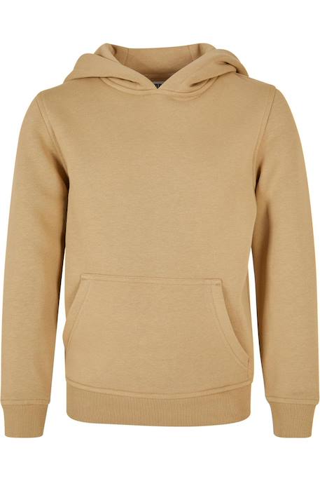Sweat à capuche coton basic Beige 1 - vertbaudet enfant 