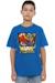 T-shirt coton let the battle begin Bleu roi 4 - vertbaudet enfant 