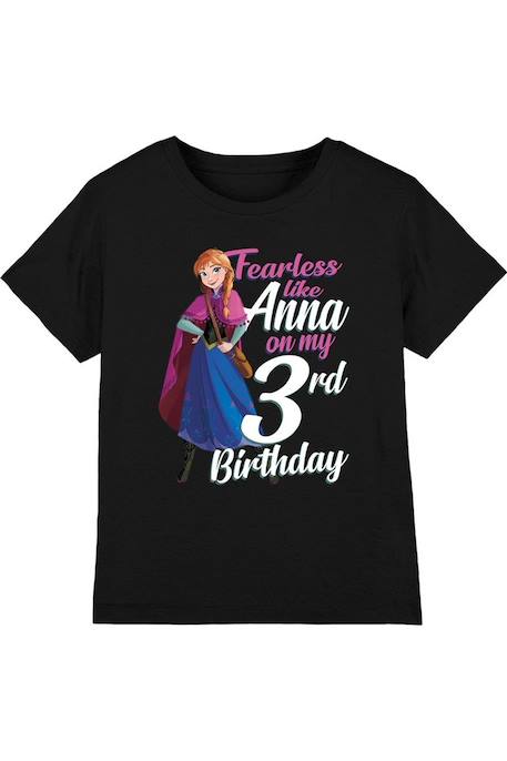 Fille-T-shirt anna coton la reine des neiges fearless like anna