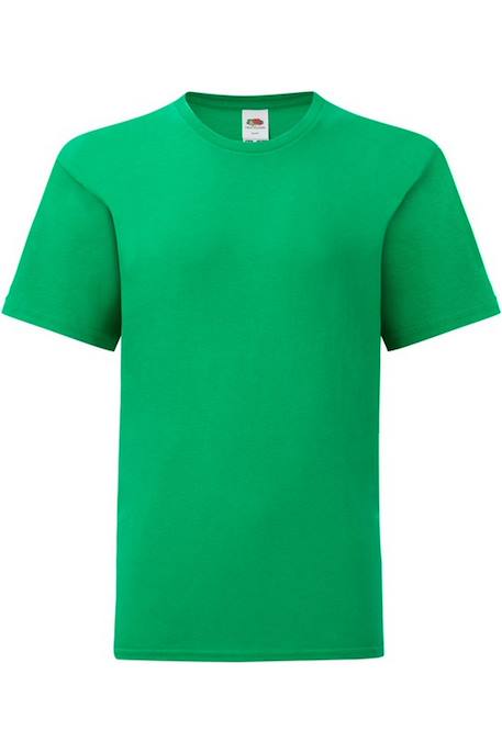 T-shirt iconic coton peigné et filé à l'anneau 150 Noir+Orange+Rouge+Tournesol+Vert de gris+Vert forêt+Vert kelly+Vert pâle 19 - vertbaudet enfant 