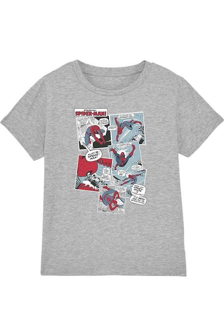 T-shirt motif collage de panneaux coton Gris chiné 1 - vertbaudet enfant 