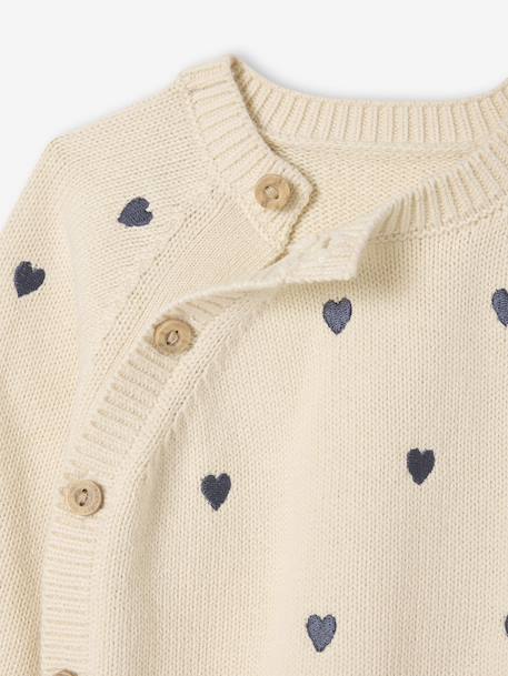Pull naissance avec petits c½urs brodés écru 3 - vertbaudet enfant 